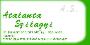 atalanta szilagyi business card